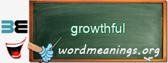 WordMeaning blackboard for growthful